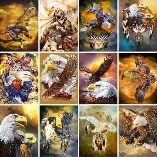 Evershine 5D DIY Full Square Diamond Painting Eagle Picture Of Rhinestone Diamond Embroidery Sale Mosaic Animal Home Decor Gift