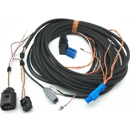 HighLine Rear View Flip Camera Reversing Trajectory Logo Camera Dynamic tracking RVC Cable wiring Harness For Passat B8 Golf 7.5