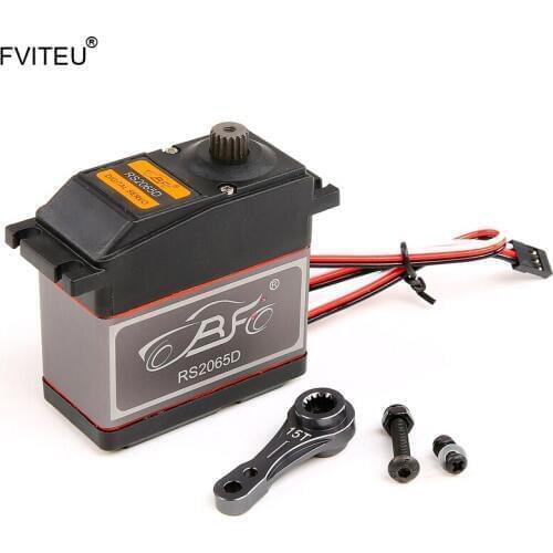 FVITEU 65KG Big Torque Metal Gear Steering Servo Kits with 15T&17T CNC alloy arm Fit for 1/5 HPI ROVAN KM Baja 5B SS LOSI 5IVE-T