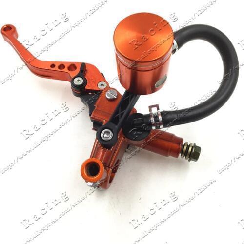 Hydraulic Clutch Lever for KTM Dirt Bike Pit Bike With Mirror Mounts Brake Lever motorcycle motocross CNC Oil Cup Orange Colour