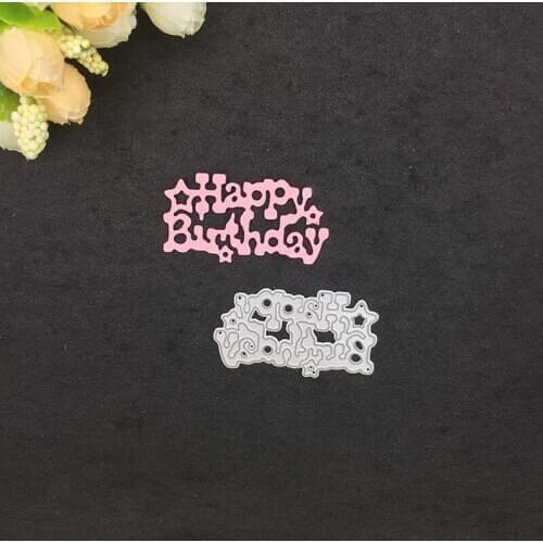 Julyarts Metal Cutting Dies Happy Birthday Stencils Stamps And Dies For Scrapbooking Embossing Paper Frame Card Crafts Making