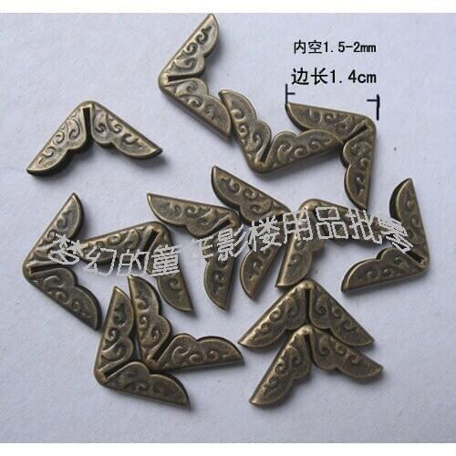 Hardcover Books Corners, 14mm Antique Bronze Color, 100pcs/lot, DIY Book Angle Accessories