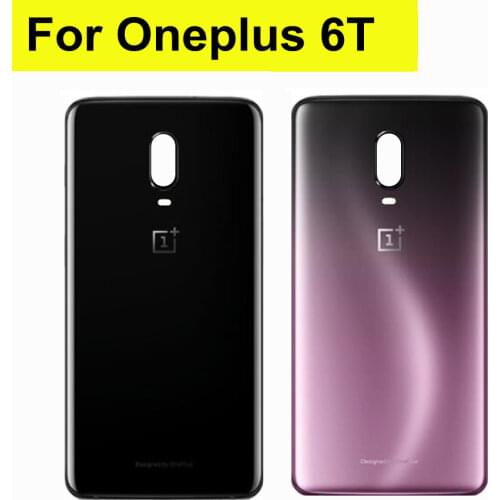 6.41" For Oneplus 6T Battery Cover Rear Glass Panel Door Case for Oneplus 6T Back Glass Cover for One Plus 6T Housing