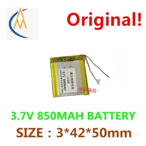 New sufficient capacity polymer li-ion battery 3.7 V 304250 850 mah GPS radio/equipment/mini mobile power supply