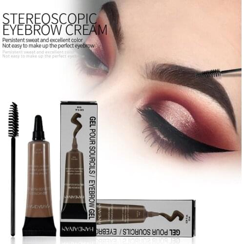 Natural 6 Colors Liquid Dyeing Eyebrow Cream Set Waterproof Durable Brown Tint Eyebrow Henna Mascara Eyebrows Paint Makeup
