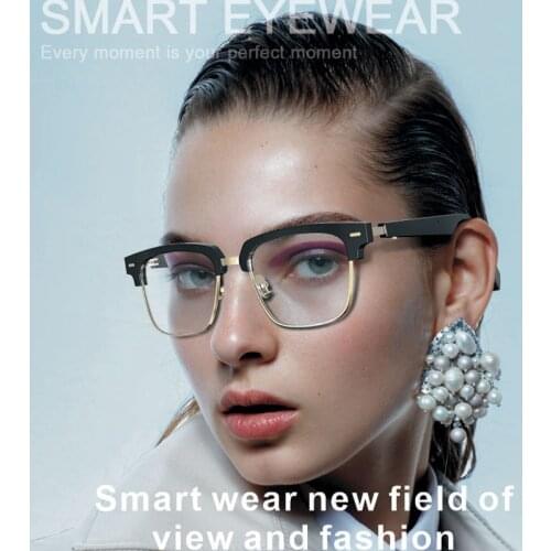 2021 New Arrival H2Q Bluetooth 5.0 Smart Glasses Android AI Eyewear TWS Wireless IP67 Long Standby Unisex Intelligente Glasses