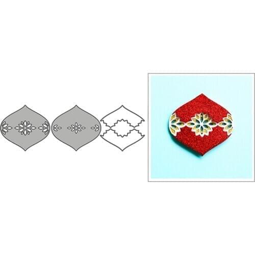 New Layer Poinsettia Ornament Frame 2020 Metal Cutting Dies for DIY Scrapbooking and Card Making Decor Embossing Craft No Stamps