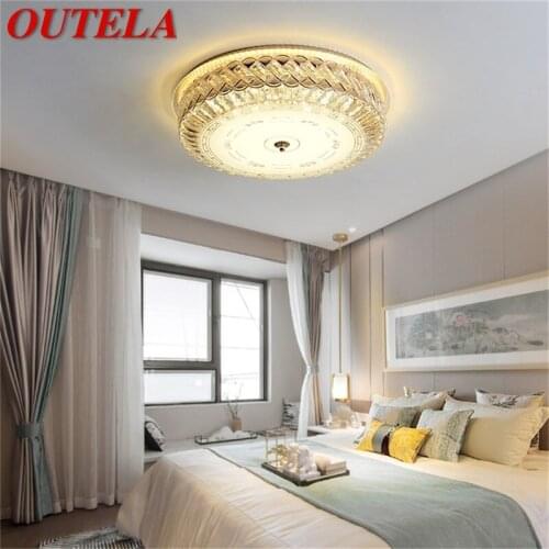 OUTELA Ceiling Light Contemporary Luxury Crystal Lamp Fixtures LED Home For Dining Room Decoration