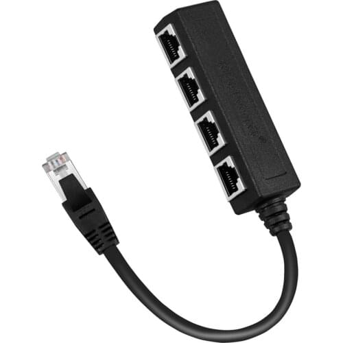 RJ45 Ethernet Splitter Cable RJ45 1 Male To 4 Female LAN Ethernet Splitter Adapter Cable PC Board Gigabit Connector Adapter
