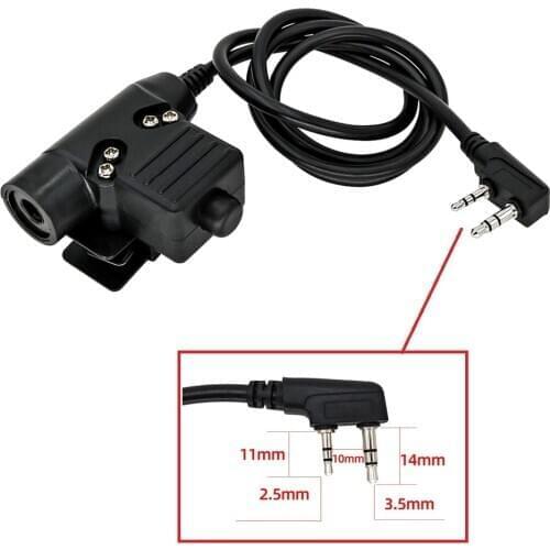 TAC-SKY PTT U94 PTT tactical headset walkie-talkie accessories u94 ptt military radio headset adapter PTT U94 PTT