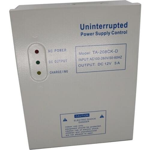 12V 5A Universal power supply for door access control system with backup Battery interface