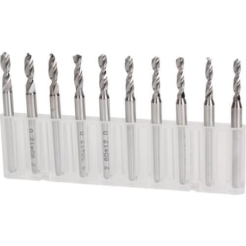 0.2mm-3.175mm PCB carbide Drill, PCB Mini CNC Drilling Kit, 10PCS Woodworking Tools, Alloy CNC Milling Machine