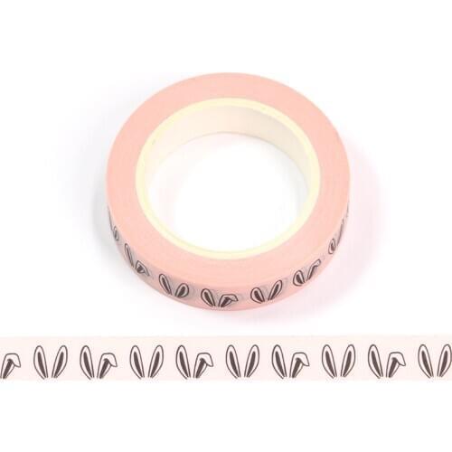1PC 10mm*10M Happy Easters Day Pink Rabbit ears Decorative Washi Tape Scrapbooking Masking Tape Stationery office supply