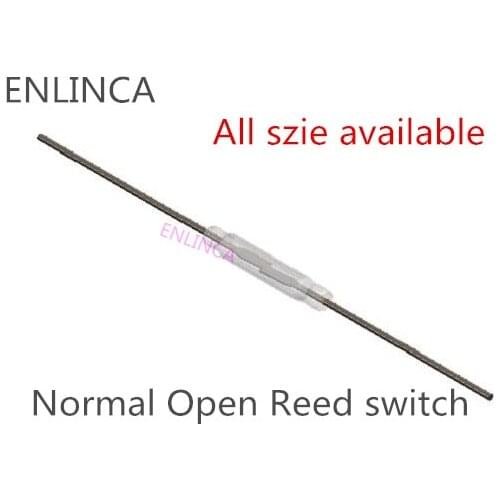 10pcs N/O Normal Open Reed switch Magnetic Switch 2*14mm Normally Open Magnetic Induction switch