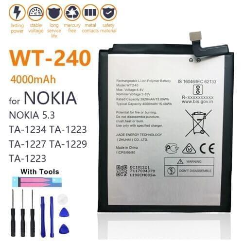 100% Original 4000mAh WT240 For Nokia 3.2 / 2.3 TA-1154 TA-1156 Mobile Phone High quality Battery With Tools+Tracking number