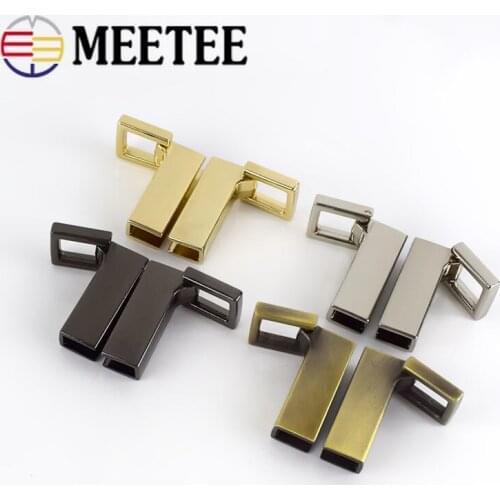 2/4/10pairs Metal Side Clip Buckles Handbag Strap Handles Connector Screw Hook Bag Hanger DIY Leather Craft Hardware Accessories