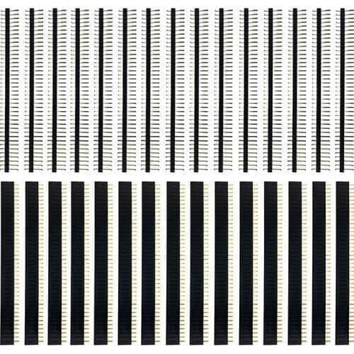 30 Pcs 40 Pin 2.54mm Male & Female Pin headers Plug connector for Arduino Prototype Shield