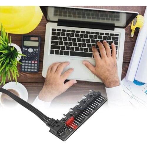 5 Port PC Fan Hub Splitter Speed Controller Adapter Cooling For 4 Cooler PWM Cables Connectors Computer Accessories Fan Pin Q5Z7