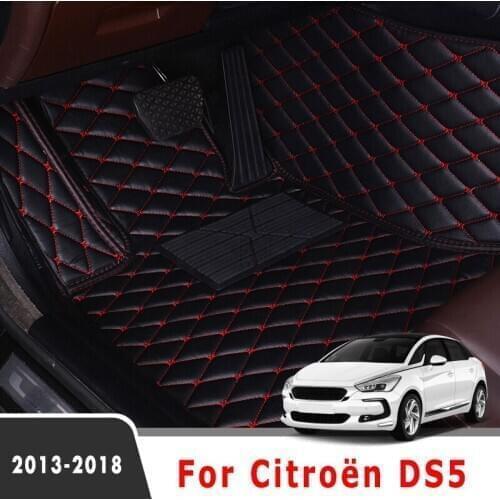 Car Floor Mats For Citroen DS5 2018 2017 2016 2015 2014 2013 Car Carpet Custom Styling Car Interior Accessories Foot Pads Cover