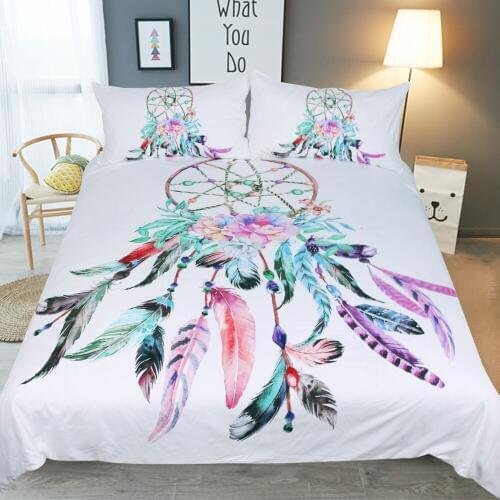 Free shipping beautiful dreamcatcher twin full queen king size bedding set 1pc duvet cover&2pcs pillow cases home textile