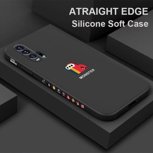 For Huawei Honor 20 Pro Cases Original Fashion Liquid Silicone Shockproof Soft Shell Cover Cartoon Phone Case