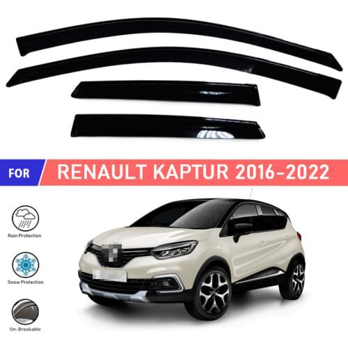 Window deflectors for Renault Kaptur 2016- car window deflector wind guard vent sun rain visor cover car styling
