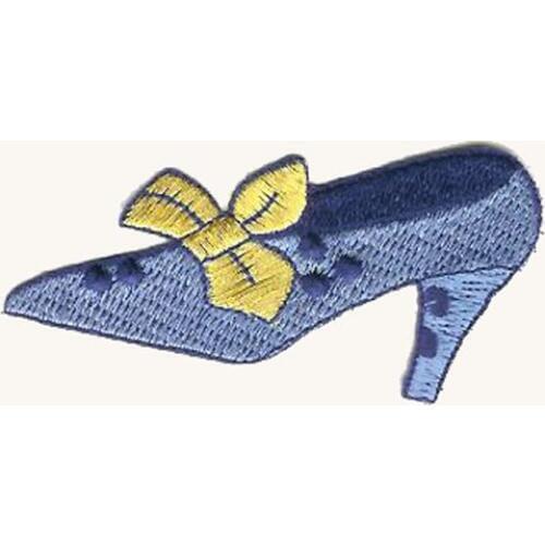 Embroidery Shoe Emblem Made by Twill with Heat Cut Broder and Iron On Backing Welcome Customized & MOQ50pcs Free Shipping