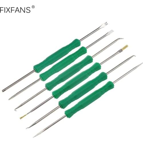 FIXFANS 6 Pieces Double Sided Soldering Assist Aid Repair Tools Kit for Electronics PCB Circuit Board Cleaning Repair Tool