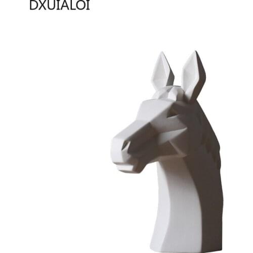 Unburnt abstract ornaments Nordic style animal white animal head ornaments modern minimalist Home decoration Accessories gift