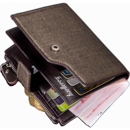 New Arrival Mens Wallets Quality Pu Leather Casual Short Zipper Hasp Credit Soft Card Holder Purse Wallet For Men Free Shipping