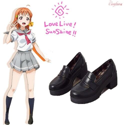 Japanese Anime Love Live Sunshine Cosplay Shoes Takami Chika Girls JK Shoes Love Live Aqours School Uniform Shoes