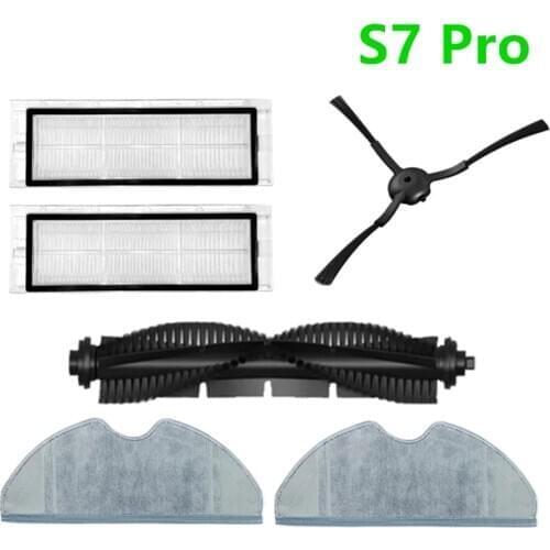 Main Brush Roll Brush Side Brush HEPA Filter Mop Cloth Rag for Qihoo 360 S7 Pro Robotic Vacuum Cleaner Spare Parts Accessories