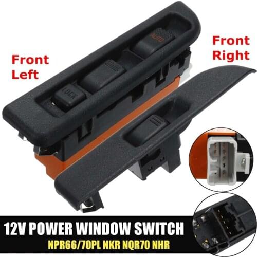 2PCs Car Front Left & Right Electric Window Switch for ISUZU NPR66 70PL NKR NQR70 NHR 8973151840 8981472360 98147236-0