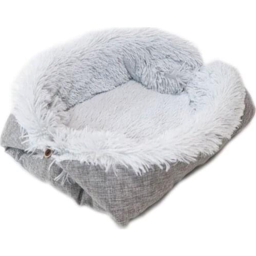 YYSD Plush Cat Nest Pet Mat Dual-use Warm Winter Kennel Lovely Dog Bed Sofa Cushion Fluffy Soft Washable for Cats and Small