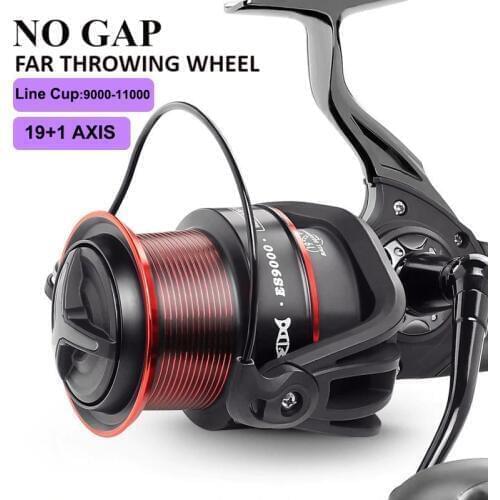 Fishing Reel Gapless Far Throwing Wheel 19+1 BB Cup 9000-11000 High-precision Professional Fishing Gear Spinning Fishing Wheel