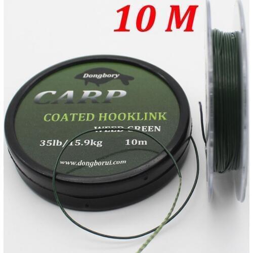 Carp Fishing Hook Link Coated Hook Line Hair Rig Carp Fishing Hooklink Rigging Line Quick Sinking Carp Tackle Lines Fishing Wire