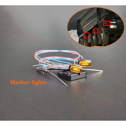 LED Marker Light Warning Lamp for 1/14 Tamiya RC Truck Trailer Tipper Scania MAN Benz Actros Volvo Car Diy Parts