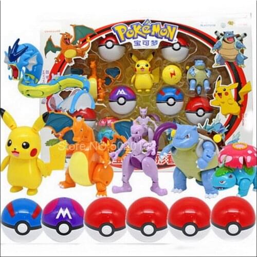 Takara Tomy Pokemon Deformation pokeball Figures Toys Transform Pikachu Charizard Squirtle Action Figure Model Dolls Kids gifts