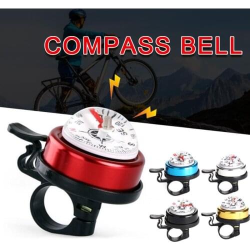 Bicycle Compass Bell Mountain Road Bike Folding Bicycle Alloy Horn Safety Warning Bell Riding Cycling Equipment Accessories