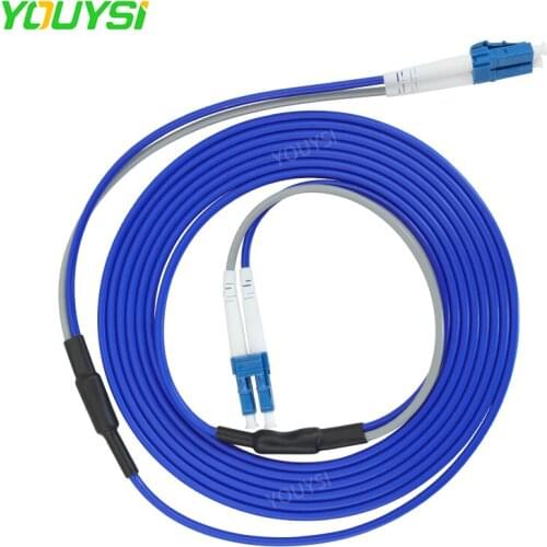 YOUYSI LC/UPC-LC/UPC Singlemode Armored Patch Cord 2 cores 3M-30M SM PVC Jacket SC LC FC fiber Optical Fiber Jumper Cable