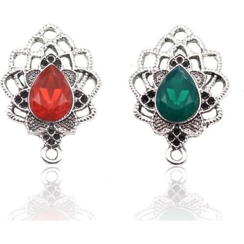 10pcs/lot 35*23MM Leave Sewing Button for Clothes Diy Manualidades Accessories Decorative Rhinestone for Craft Needlework