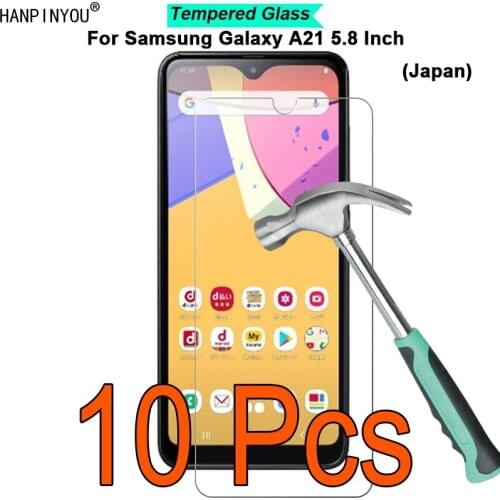 10 Pcs/Lot For Samsung Galaxy A21 SC-42A 5.8" 9H Hardness 2.5D Toughened Tempered Glass Film Screen Protector Guard