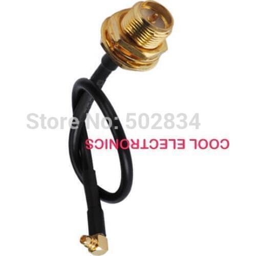 2pc RP-SMA Female Pin straight Right Angle MMCX male Adapter Connector pigtail cable RG174 50CM