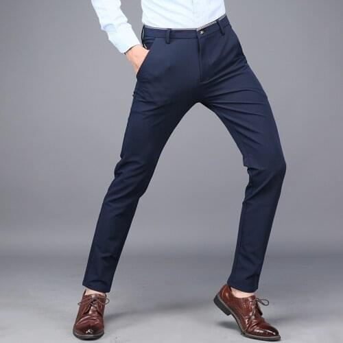 2021 Summer Men Clothing Dress Pants Men Suit Pants Business Pantalones De Hombre Middle-Aged Man Casual Plus Size Loose Fashion