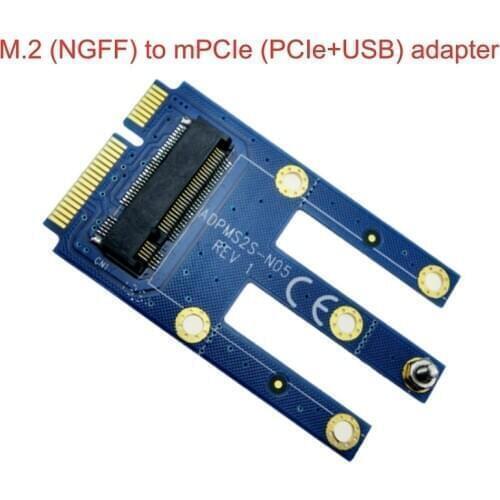 NGFF M.2 Key B To Mini PCIe Mini PCI-E Adapter For 3G 4G Moudle M2 to mini pcie for ME906E EM12G EM7345 ME936 EM7455