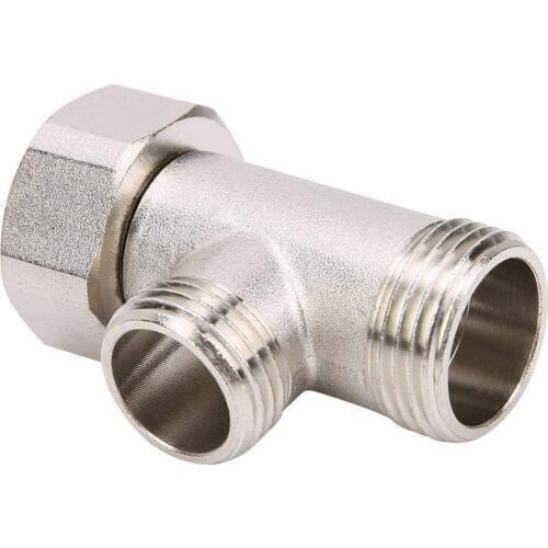 Atalawa Metal Brass T Valve Adapter Connector for Toilet Seat Bidet Attachment Sprayer Bathroom Plumbing Fittings Accessory Part