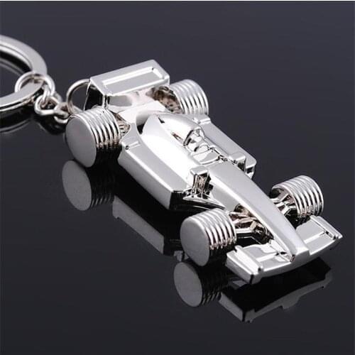 Girl Boy Trinkets Top Quality Silver Color Zinc Alloy F1 Racing Car Mens Gifts Jewelry keychain Key Holder