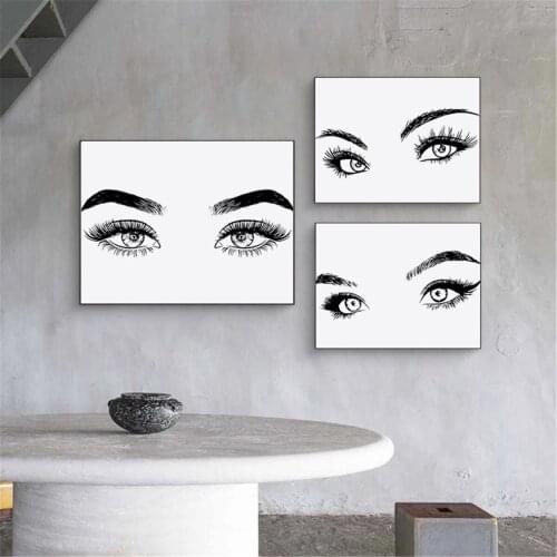 Eyebrows Girl Female Oil Painting Picture Poster Canvas Print Painting Wall Art Living Room Home Decoration
