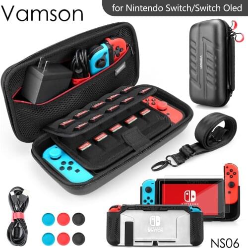 Vamson for Nintendo Switch Case Shell Waterproof Travel Carrying Bag Blade TPU Grip Protective Cover for Switch Accessories NS06