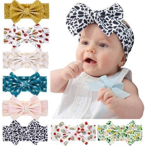 Colorful Baby Headbands Cotton Bow Hair Band Baby Girl Boy Turban For Children Cute Print Pattern Baby Hair Accessories